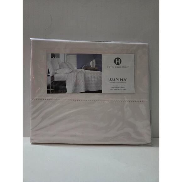 Hotel Collection 680 Thread Count 100% Supima Cotton Twin Rosebud Flat Sheet - Picture 3 of 6